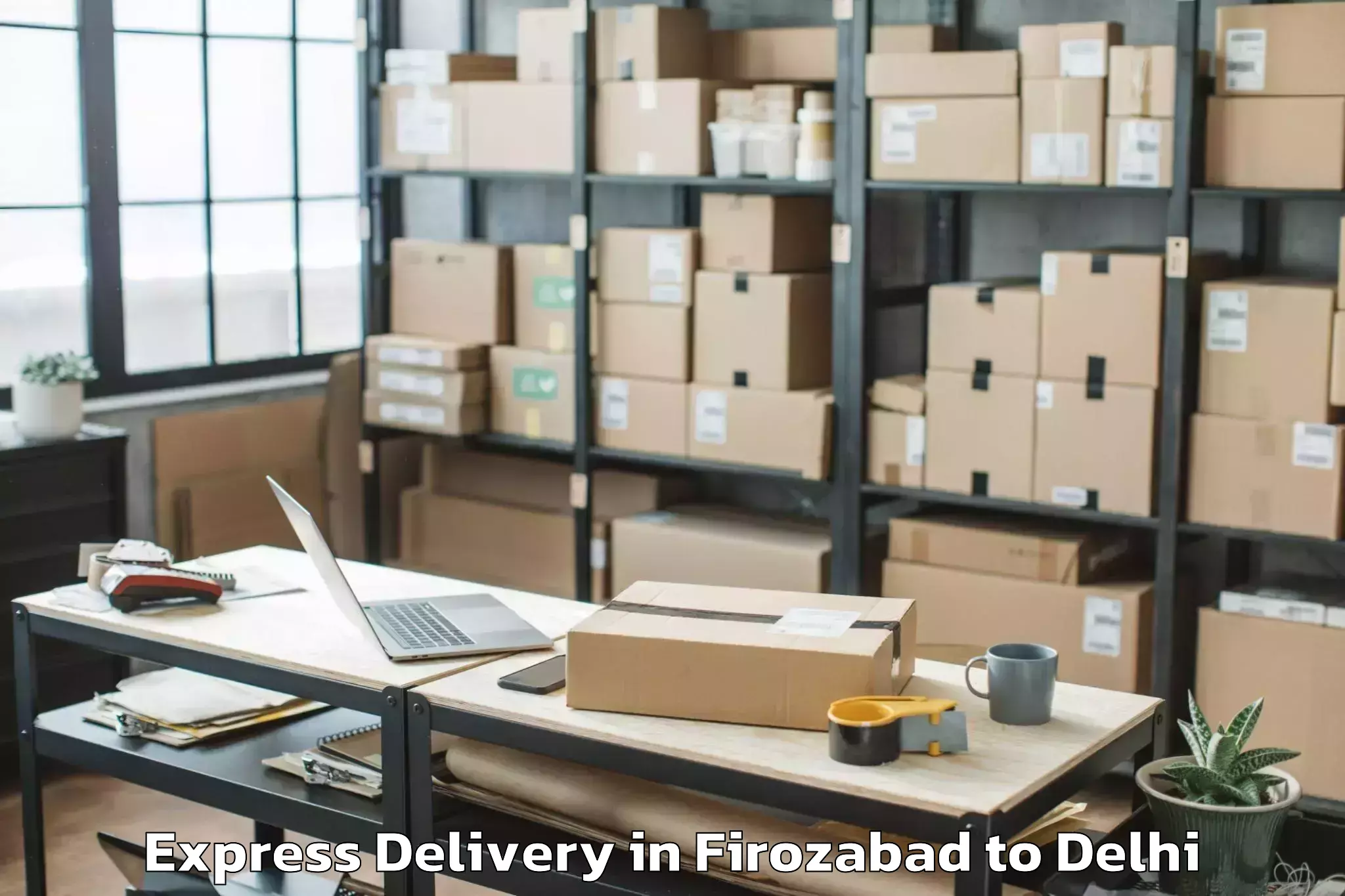 Discover Firozabad to Defence Colony Express Delivery